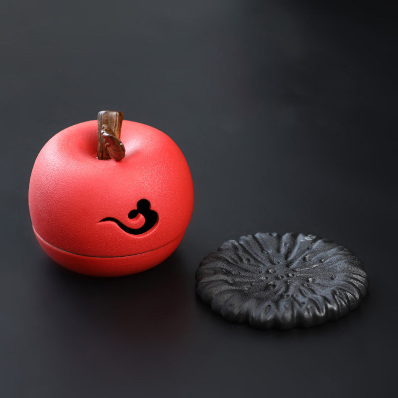 Red Apple Cone Incense Holder
