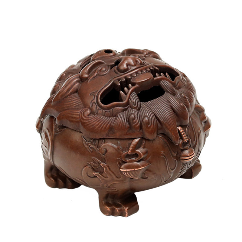 Metal Lion Dragon Cone Incense Holder