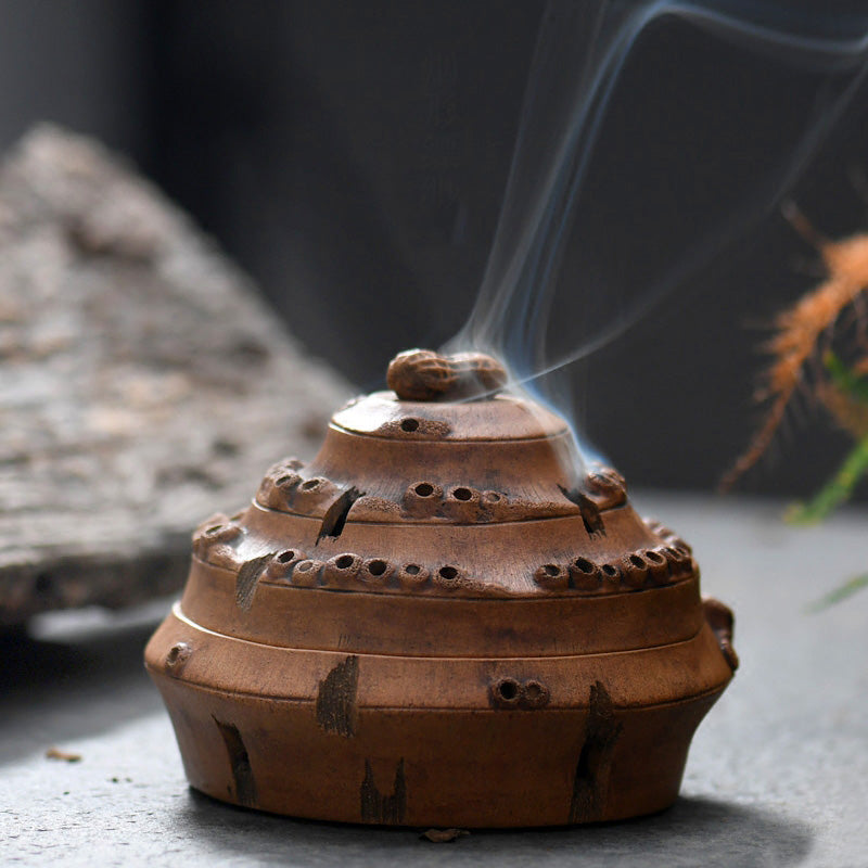 Yixing Clay Bamboo Cone Incense Holder