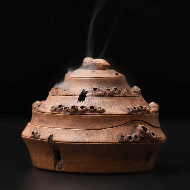 Yixing Clay Bamboo Cone Incense Holder