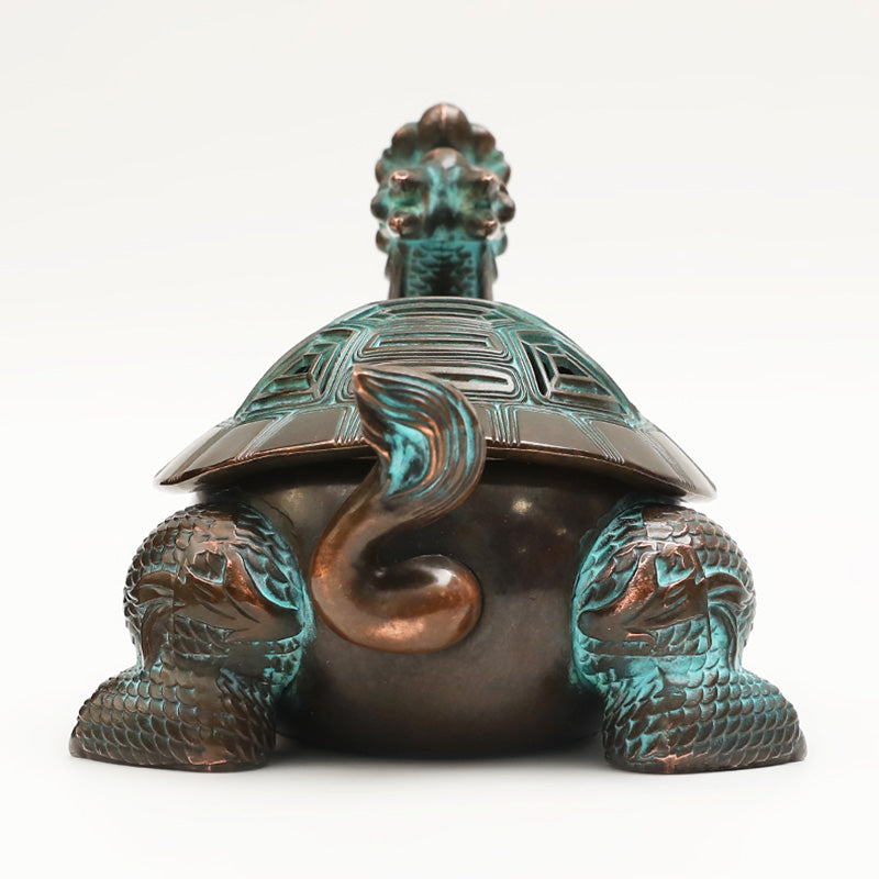 Bronze Dragon Turtle Cone Incense Burner