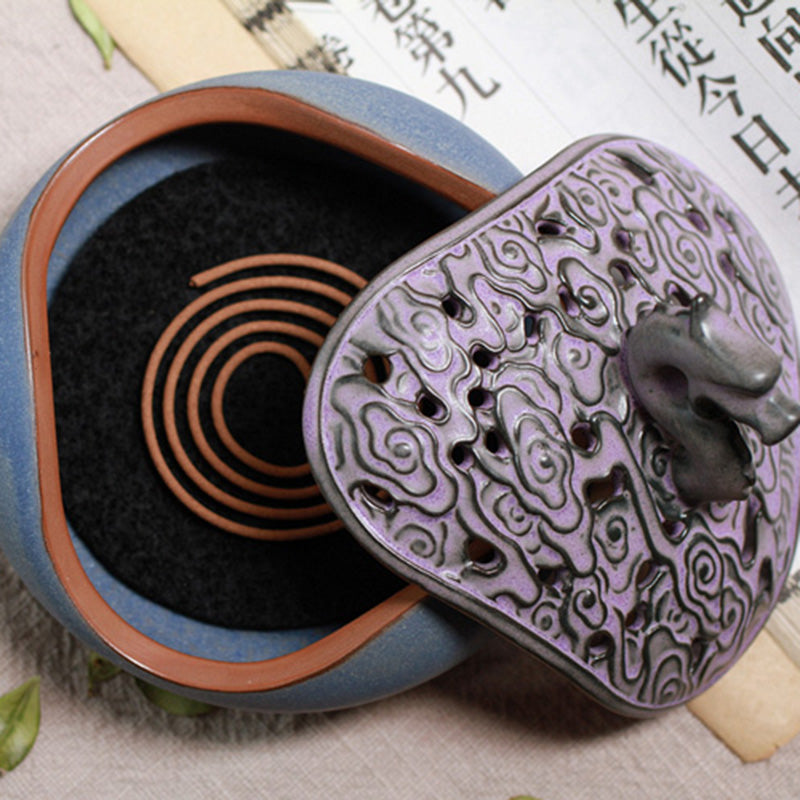 Ceramic Dragon Cone Incense Holder
