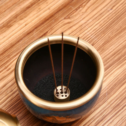 Copper Lotus Stick Incense Burner