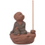 Clay Little Monk Stick Incense Burner
