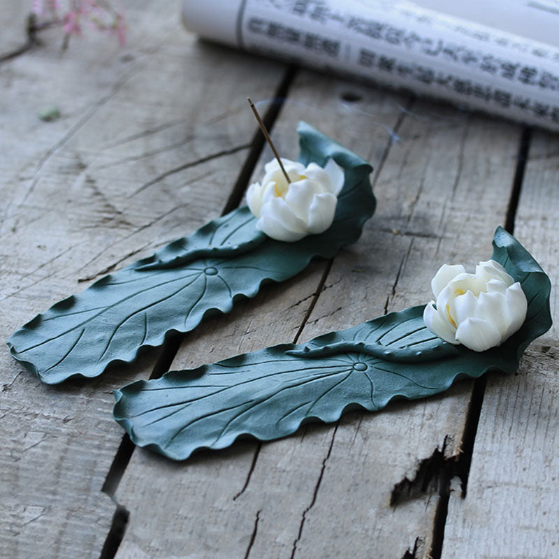 Ceramic Lotus Stick Incense Holder