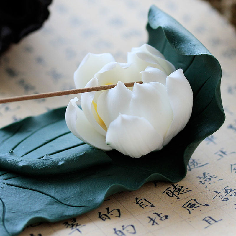 Ceramic Lotus Stick Incense Holder