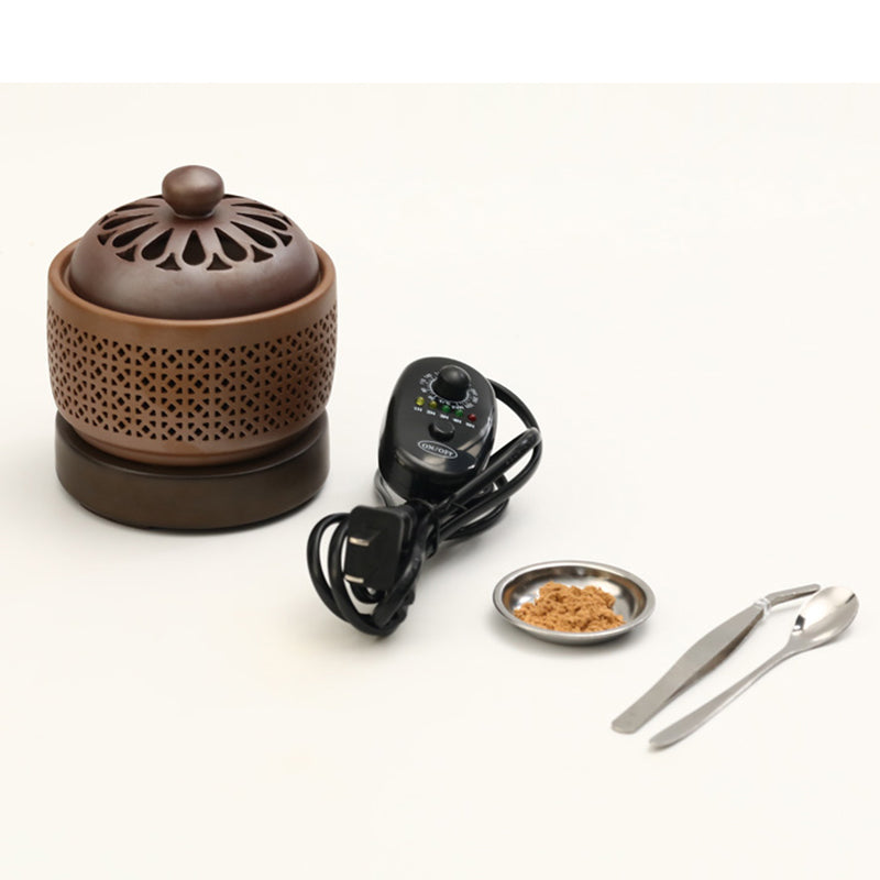 Electric Oil Incense Powder Burner With Light