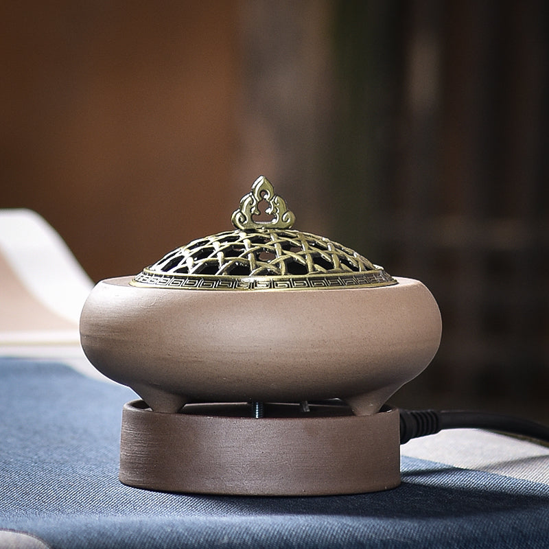 Electric Smokeless Sandalwood Incense Burner