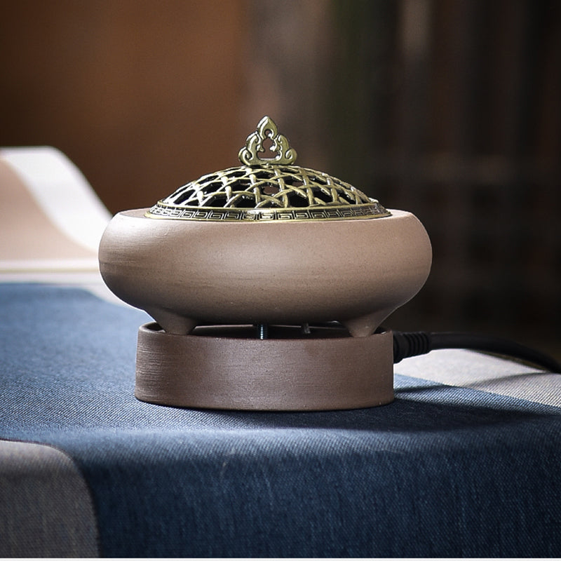 Electric Smokeless Sandalwood Incense Burner