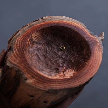 Tree Stump Wooden Stick Incense Holder