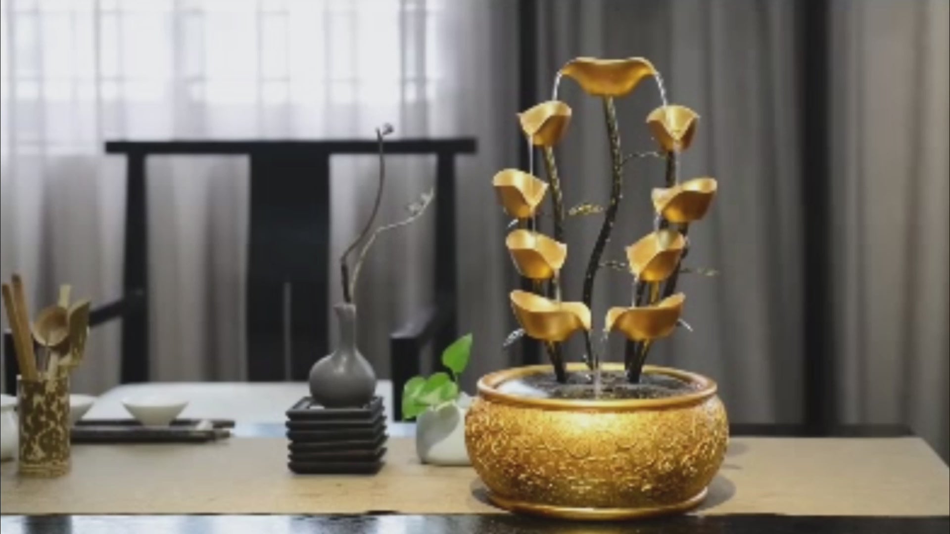 Yuanbao Flowing Water Fountain Fortune Tree Living Room Decoration