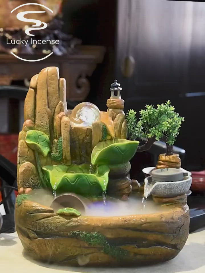 Zen Small Rockery Atomized Running Water Fountain – Lucky Incense