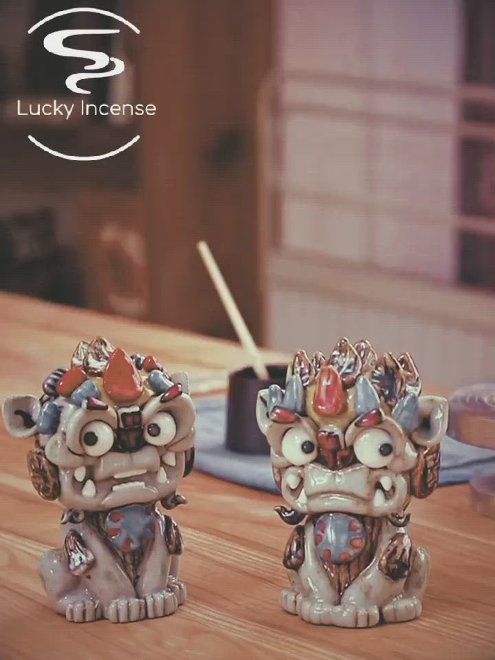 Handmade Cute Ceramic Pi Xiu Set