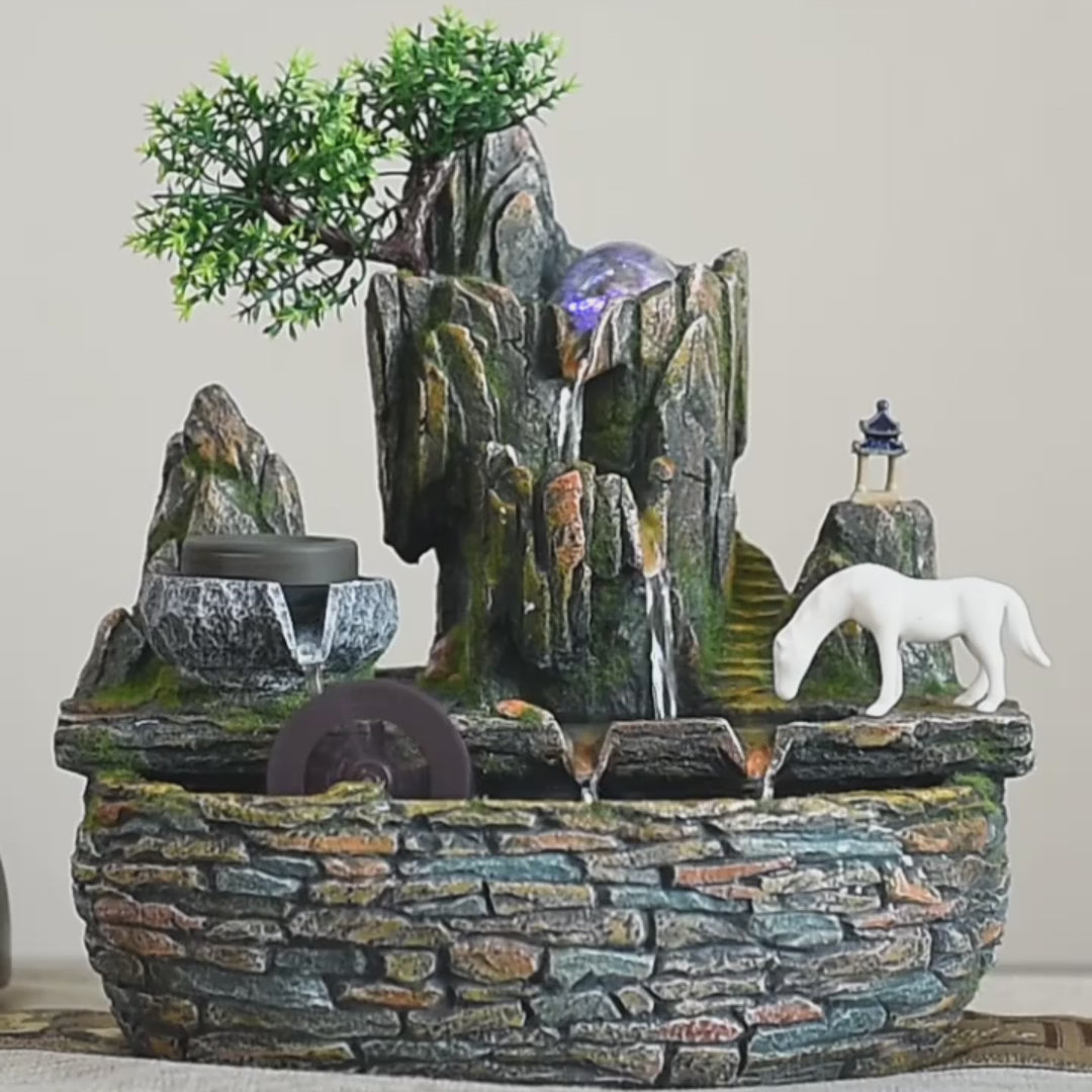 Alpine Landscape Transfer Ball Fish Pond Water Fountain