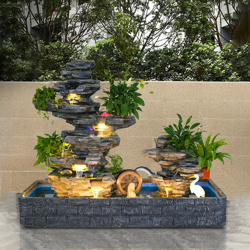 Large Rockery And Flowing Water Indoor/Outdoor Waterfall Fountains