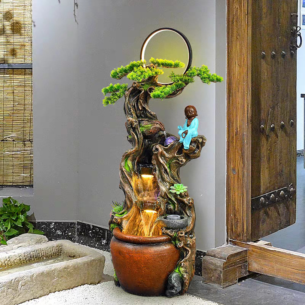 Zen Dead Tree Running Water Meditation Running Water Fountain