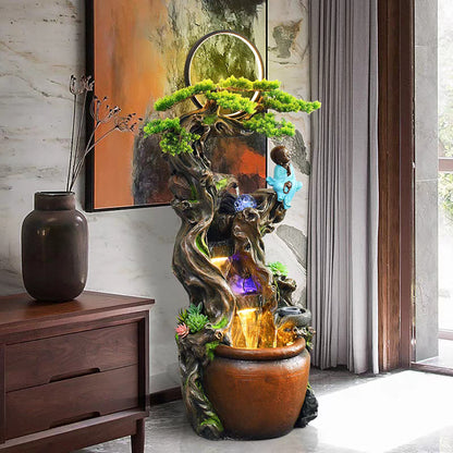 Zen Dead Tree Running Water Meditation Running Water Fountain